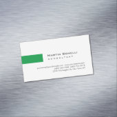 ホワイトグモダンリーンのコンサルタシンプルント マグネット名刺 (インサイチュ)