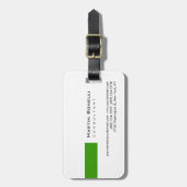 ホワイトグモダンリーンのコンサルタシンプルント ラゲッジタグ (正面縦)