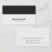 ホワイトグユニークレーモダンコンサルタント 名刺 (正面/裏面)