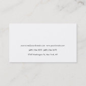 ホワイトグユニークレーモダンコンサルタント 名刺 (裏面)