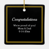 ホワイトグラッドキャップ及びディプロマセラミックオーナメント セラミックオーナメント (裏面)