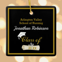 ホワイトグラッドキャップ及びディプロマセラミックオーナメント