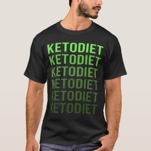 ホワイトグラデーション ケトジェニックダイエット ケトン ケトーシス Tシャツ