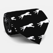 ホワイトグラフィックアートチーター ネクタイ (ロール)