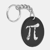 ホワイトグランジピアイコン キーホルダー (正面左)