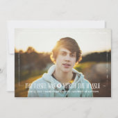 ホワイトグラードでのハッスルの価値があるタッセル発表 招待状 (正面)