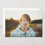 ホワイトグラードでのハッスルの価値があるタッセル発表 招待状 (正面/裏面)