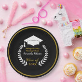 ホワイトグラードキャップ卒業パーティー紙プレート ペーパープレート (パーティー)