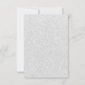 ホワイトグリッターと薄紫フレーム- RSVP応答カード 出欠カード (裏面)