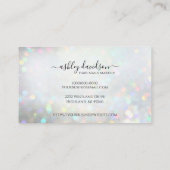 ホワイトグリッターダスト事業アポイントメントカード 予約カード (裏面)