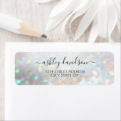 ホワイトグリッターダスト差出人住所ラベル ラベル (インサイチュ)