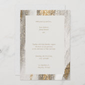 ホワイトグリッター結婚式招待状 招待状 (正面/裏面)