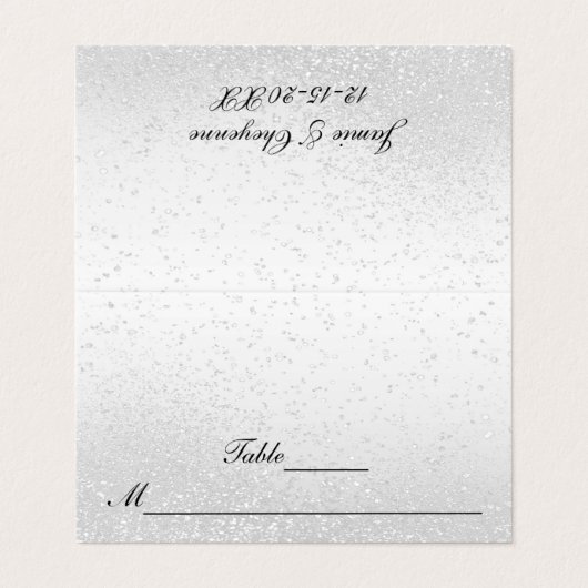 ホワイトグリッター |カードを折る (外部フラット)