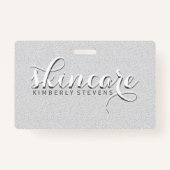 ホワイトグリッター バッジ (裏面)