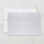 ホワイトグリッター、ブラック&シルバーフローラ結婚ズ セーブザデート (裏面)