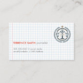 ホワイトグリッド紙 | ジャスティスはかりで測 名刺 (正面)