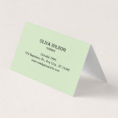 ホワイトグリーンの例示清掃サービス事業 名刺 (裏面)