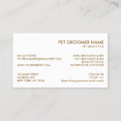 ホワイトグリーングルーミングペットバススパ猫犬 名刺 (裏面)