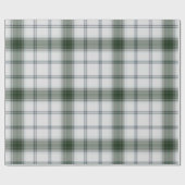 ホワイトグリーンタータンチェックプレイド ラッピングペーパー (フラット)