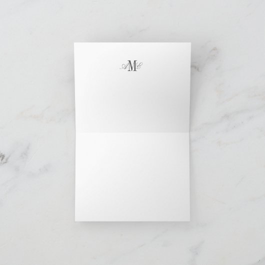 ホワイトグリーンハイドランジアブルームトラディショナル サンキューカード (内部)