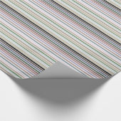 ホワイトグリーンピンクブルーとブラック ラッピングペーパー (角)