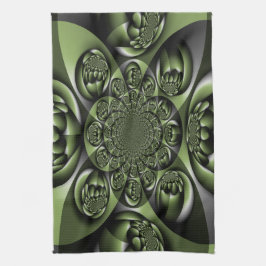 ホワイトグリーンフォレストミニスフィア キッチンタオル