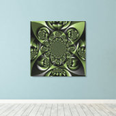 ホワイトグリーンフォレストミニスフィア キャンバスプリント (インサイチュ (ウッドフロア))