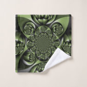 ホワイトグリーンフォレストミニスフィア バスタオルセット (ウォッシュタオル)