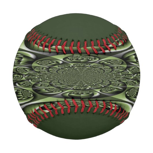 ホワイトグリーンフォレストミニスフィア 野球ボール (正面)