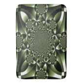 ホワイトグリーンフォレストリーフ花びらバスマット バスマット (正面縦)