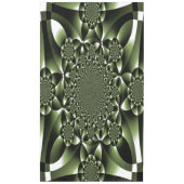 ホワイトグリーンフォレストリーフ花びら テーブルクロス (正面)