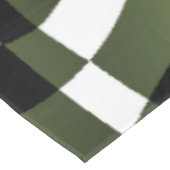 ホワイトグリーンフォレストリーフ花びら テーブルクロス (アングル)