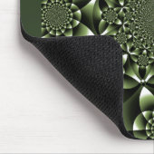 ホワイトグリーンフォレストリーフ花びら マウスパッド (コーナー)