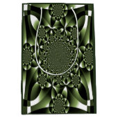 ホワイトグリーンフォレストリーフ花びら ミディアムペーパーバッグ (正面)