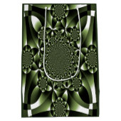 ホワイトグリーンフォレストリーフ花びら ミディアムペーパーバッグ (裏面)