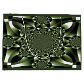 ホワイトグリーンフォレストリーフ花びら ラージペーパーバッグ (裏面)