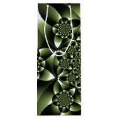 ホワイトグリーンフォレストリーフ花びら ワインギフトバッグ (裏面)