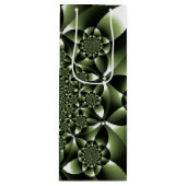 ホワイトグリーンフォレストリーフ花びら ワインギフトバッグ (正面)