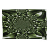 ホワイトグリーンフォレストリーフ花びら 枕カバー (正面左)