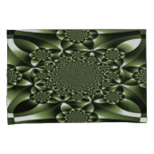 ホワイトグリーンフォレストリーフ花びら 枕カバー (正面右)