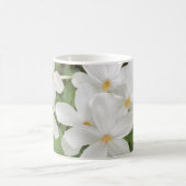 ホワイトグリーンフローラフォトマグ コーヒーマグカップ (中央)