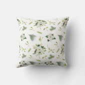ホワイトグリーンフローラ図解入りの、写真付きのクリスマス クッション (裏面)