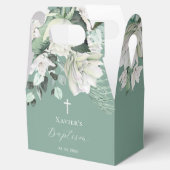 ホワイトグリーンブーケバプテスミスペアボックス フェイバーボックス (オープン)