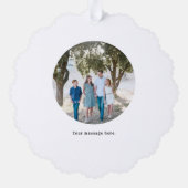 ホワイトグリーンリースメリークリスマス オーナメントカード (裏面)