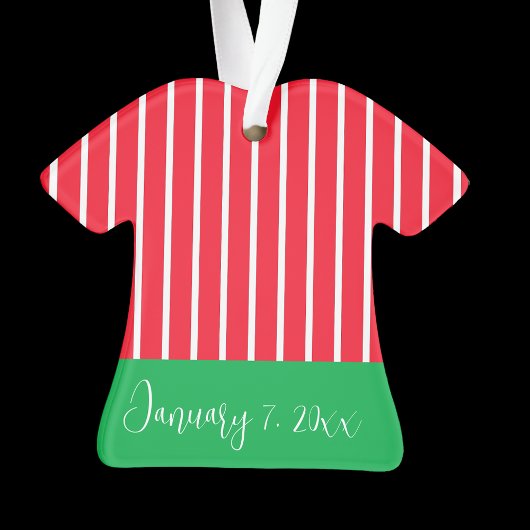 ホワイトグリーンレッドベビー初めてのクリスマス オーナメント