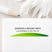 ホワイトグリーンレトロスタイルクラシカルファミリーシート ラベル (インサイチュ)