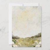 ホワイトグリーン結婚フローラお祝い 招待状 (裏面)