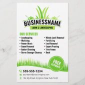 ホワイトグリーン芝生気に造園モウィングローンケア チラシ (正面)