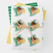 ホワイトグリーン金ゴールドブラックファミリーブラウンブラックラブ ラッピングペーパーシート (インサイチュ)