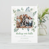 ホワイトグリーン金ゴールド冬の果実の新しいアドレス写真 シーズンカード (スタンド正面)